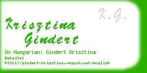 krisztina gindert business card